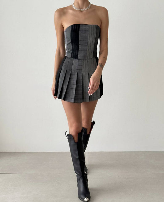 Quzu bustier grigio