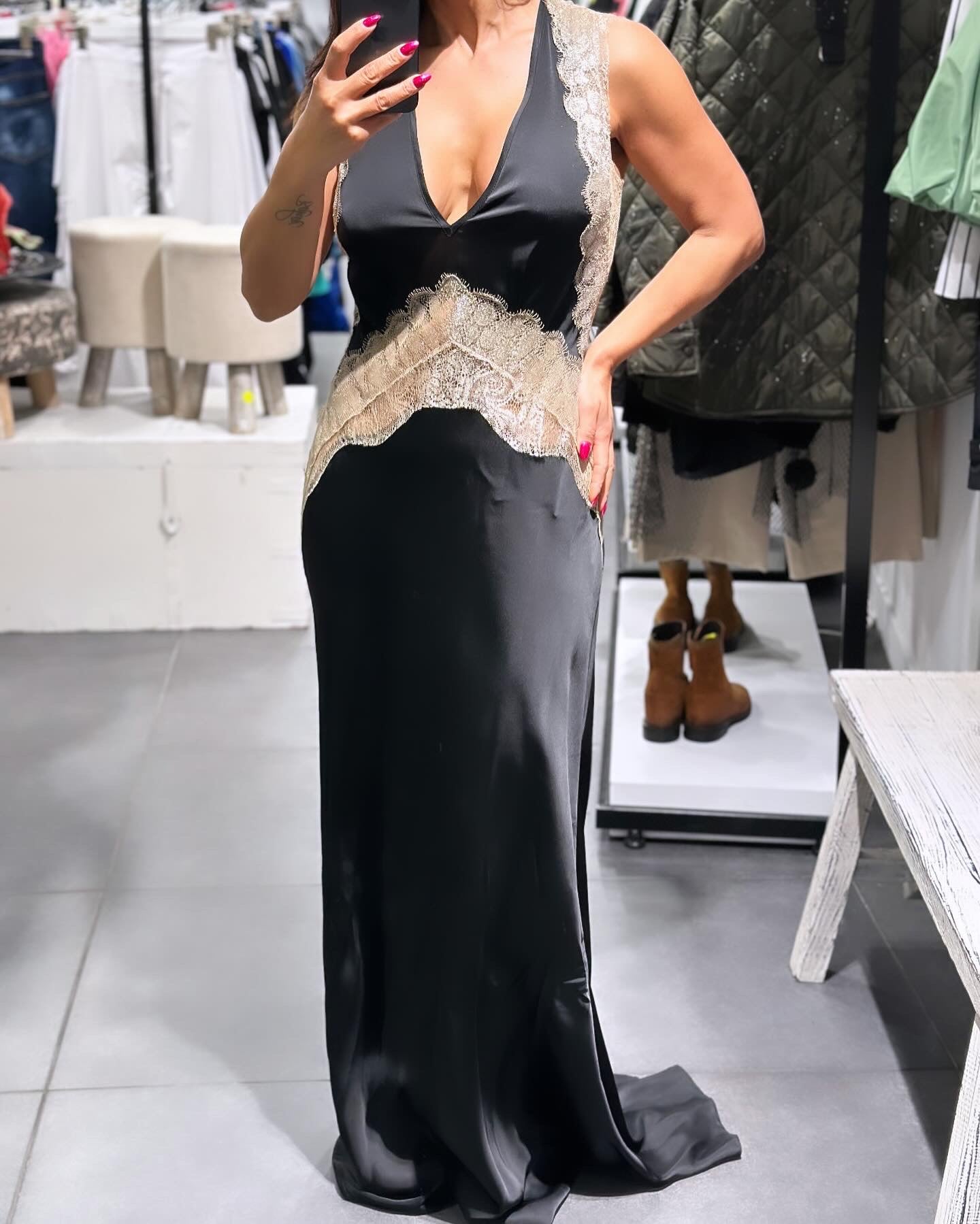Babylon silk dress lungo