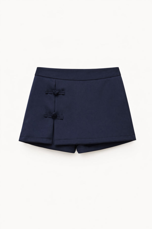 Lumina satin short skirt
