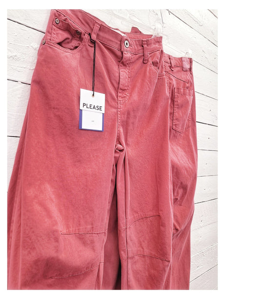 Please fashion denim pants red
