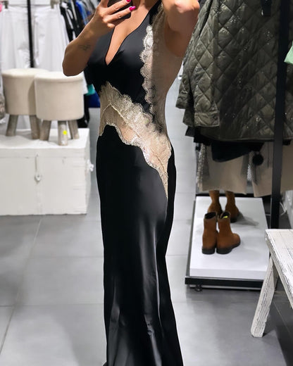 Babylon silk dress lungo