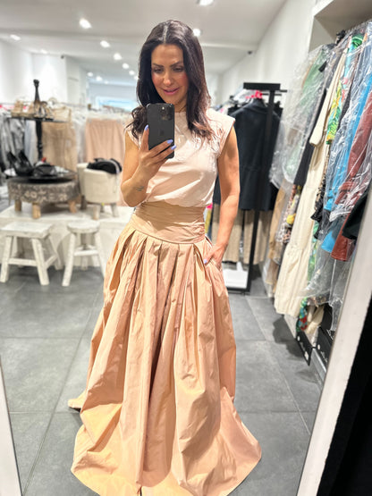 Babylon Skirt longo Pudra