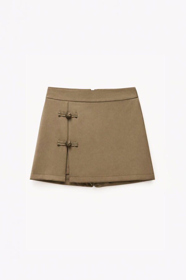 Lumina satin short skirt