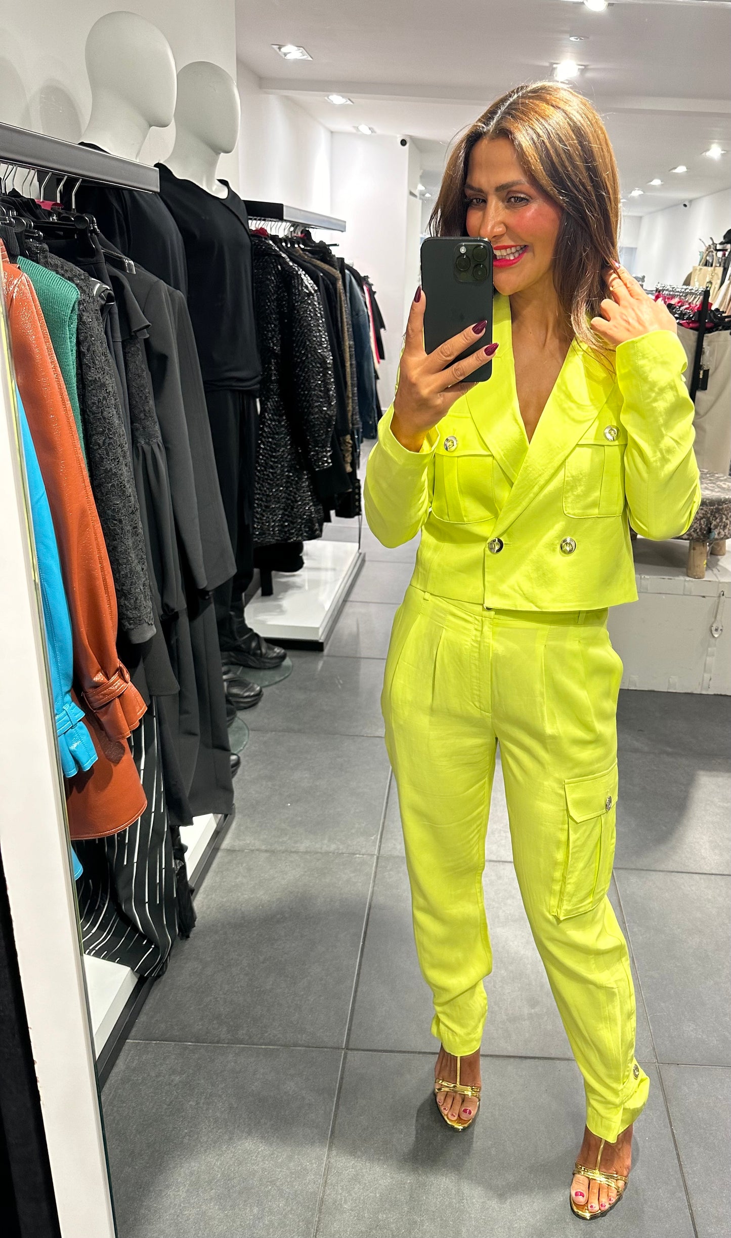 Babylon cargo pants neon