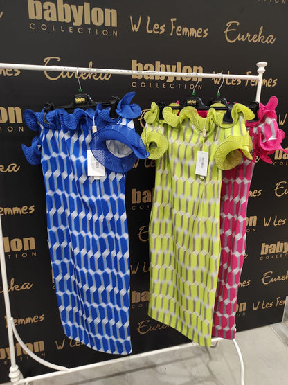 Babylon jurk midi Cobal Blu