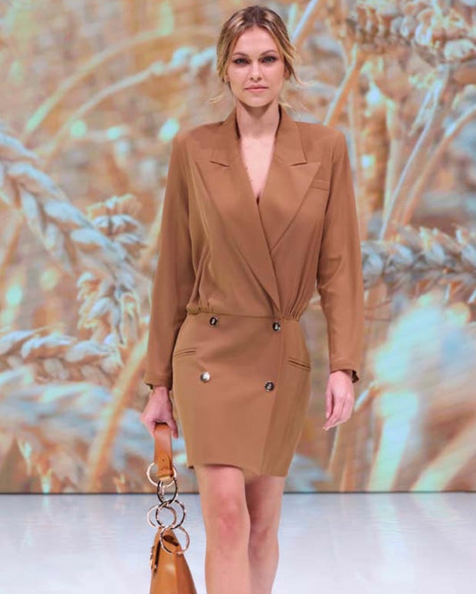 Babylon Blazer Dress camel