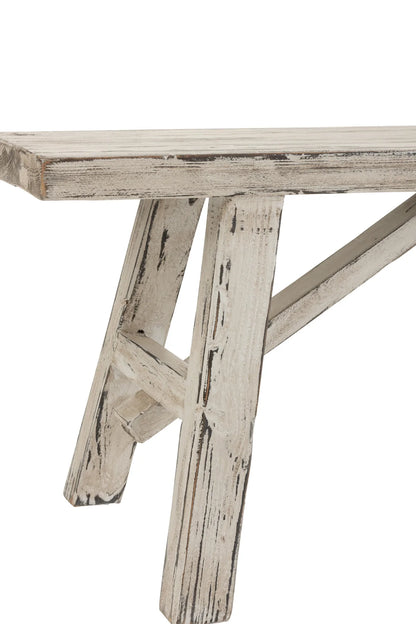J-line Ibiza white wash bench