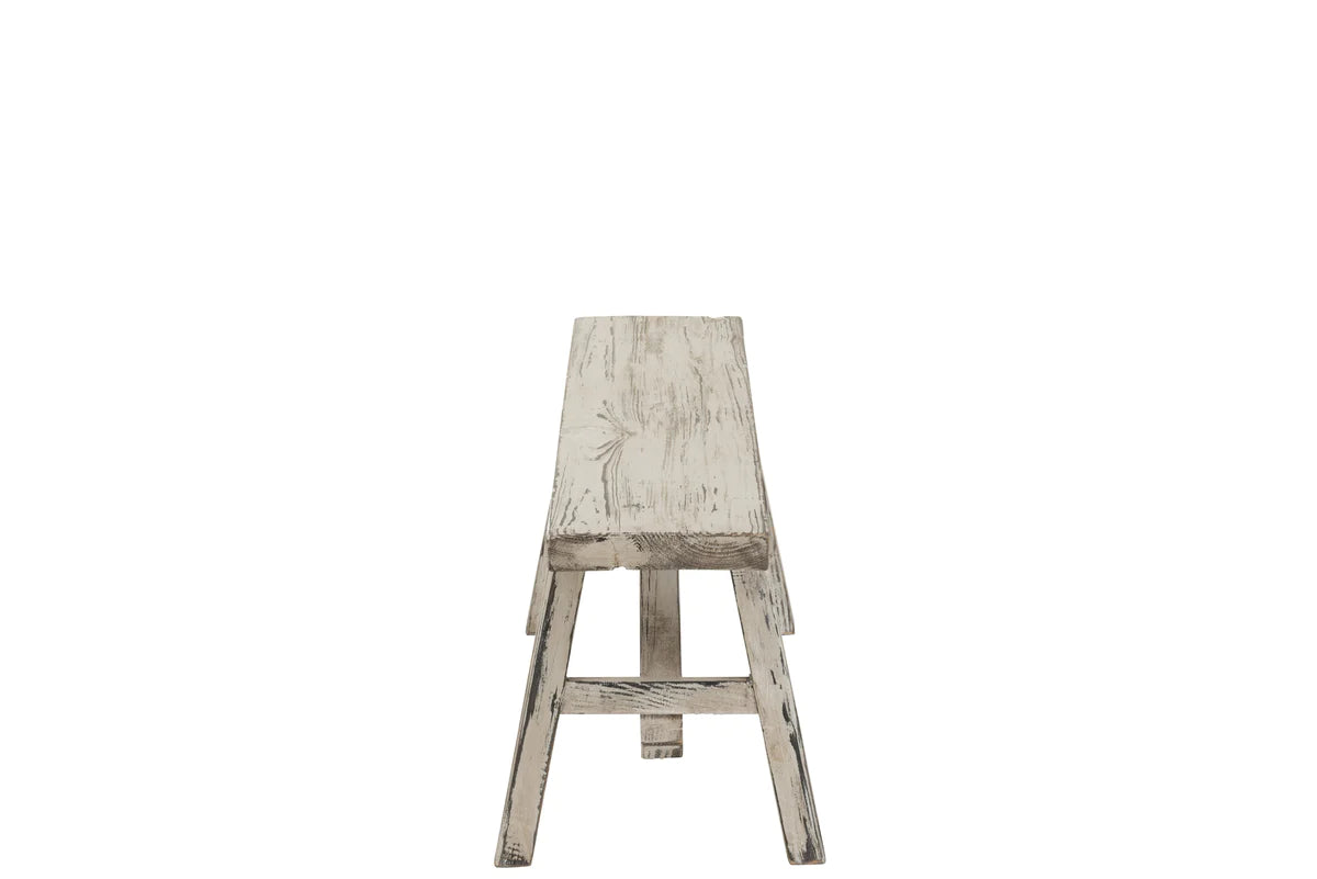 J-line Ibiza white wash bench