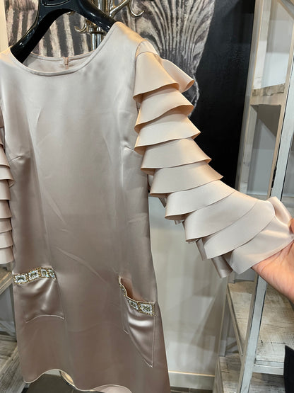 Babylon Dress exclusive pudra