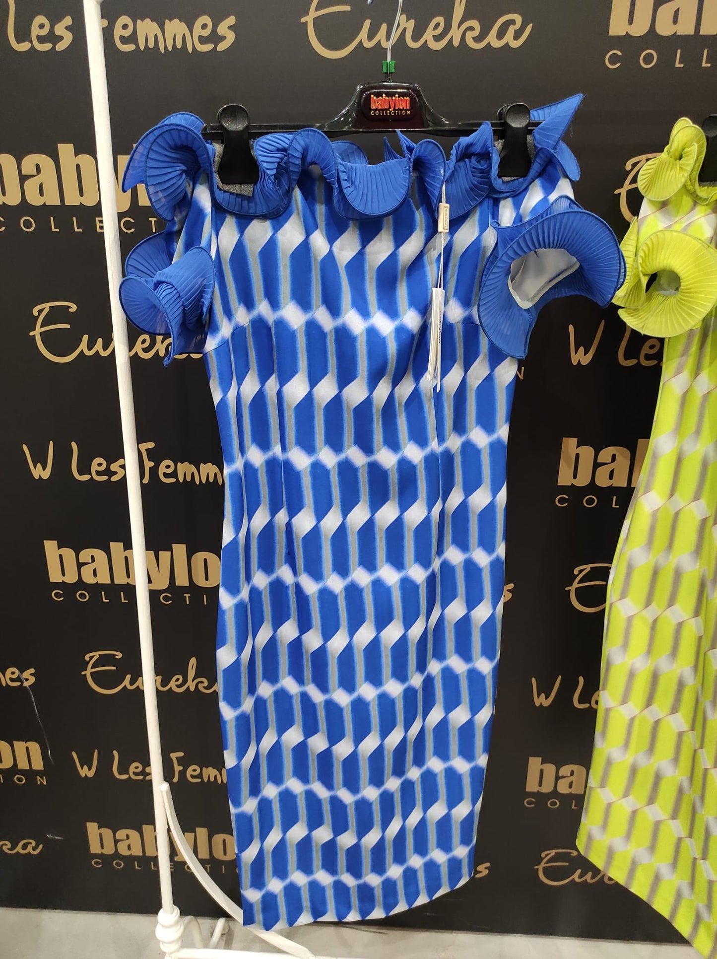 Babylon jurk midi Cobal Blu